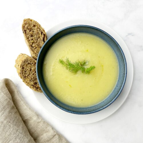 Creamy fennel and potato soup