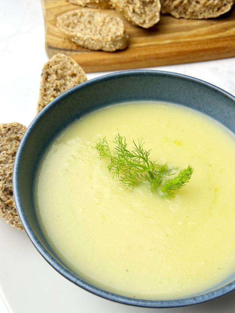 Creamy fennel and potato soup