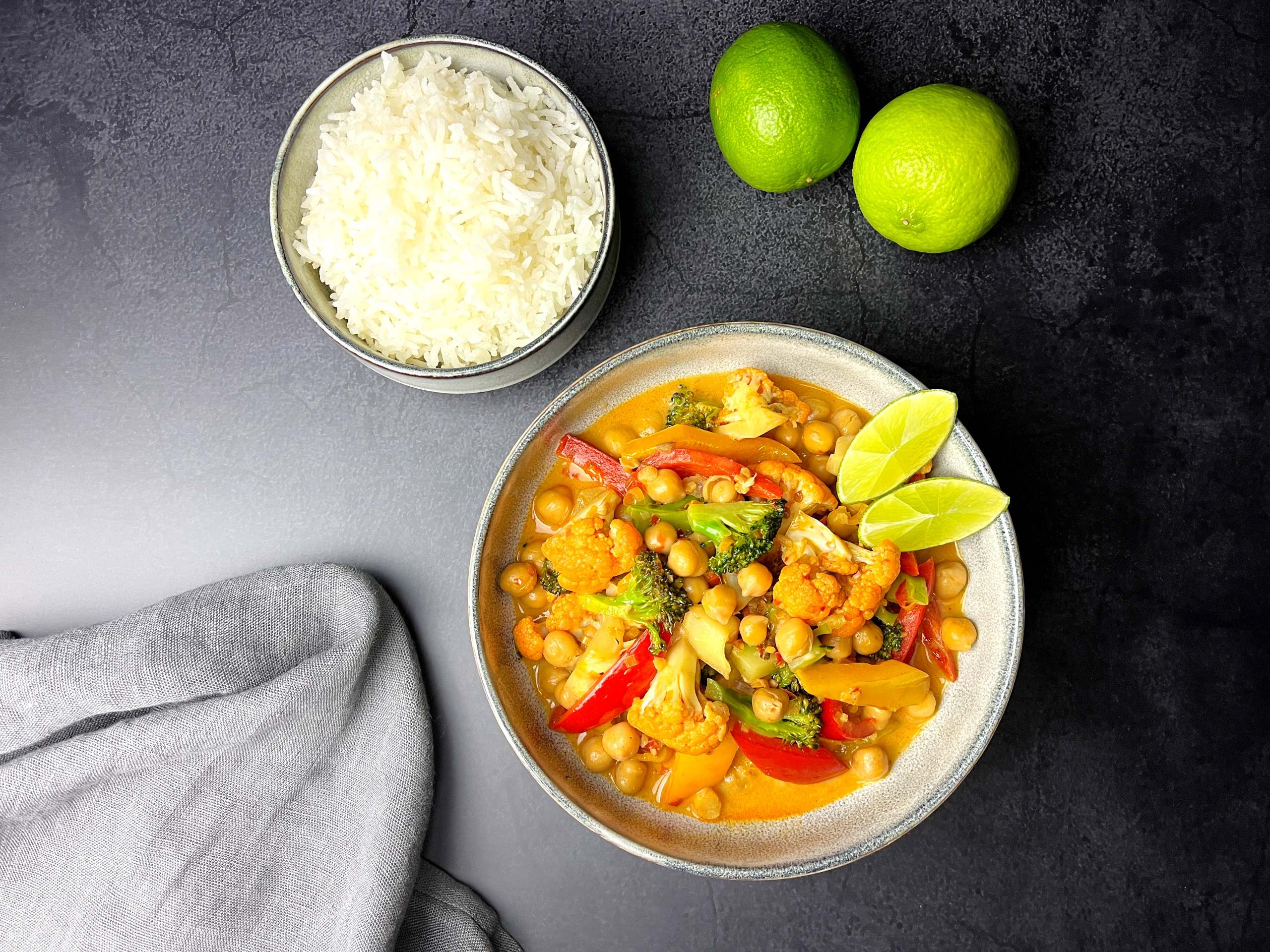Thai red curry with chickpeas