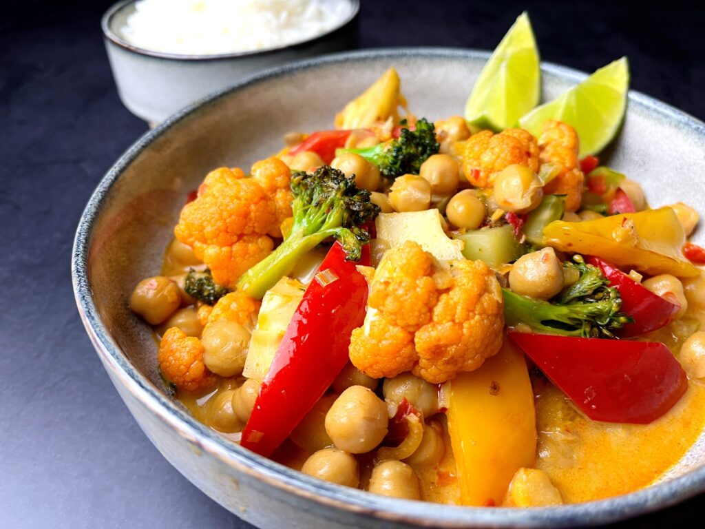 Thai red curry with chickpeas